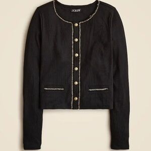 J. Crew Vintage rib lady jacket with chain trim